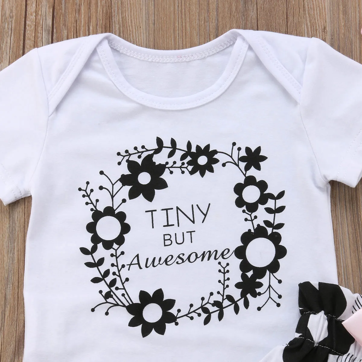 Baby Girl Tops Bodysuits Pants Headbands Outfit Set Clothes Newborn Girls Clothing Flower 0-24M | Детская одежда и обувь