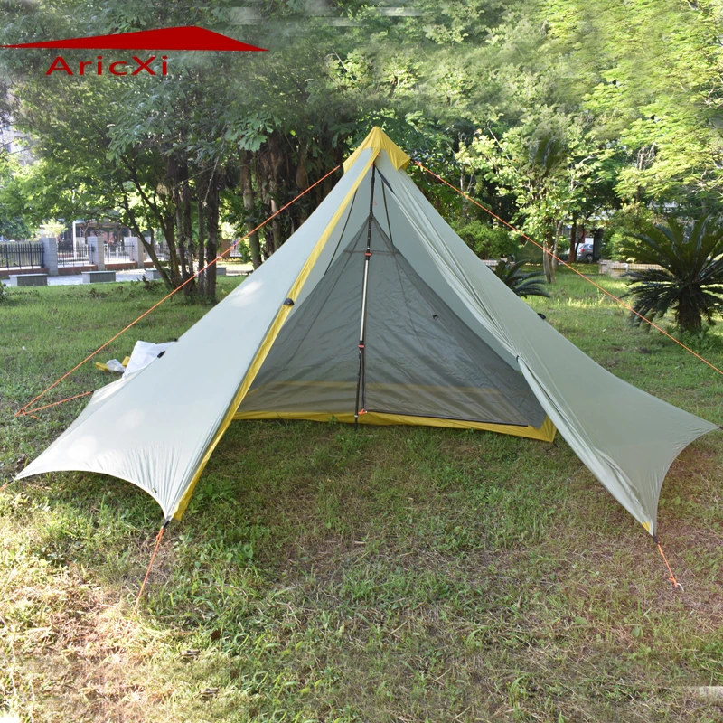 ARICXI Ultralight Открытый Кемпинг вигвама 20D Silnylon Пирамида палатка 1 2 человек большая