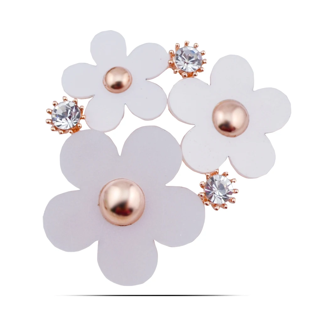 Zhen томоми высокое качество простой элегантный цветок Стразы шарф пряжки корсаж