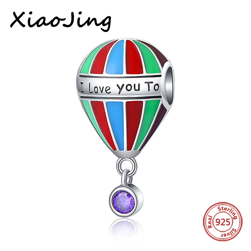 New Arrival 925 Sterling Silver charms The balloon coffee cup flowers I love you Bead jewelry Fits Authentic Pandora Bracelet
