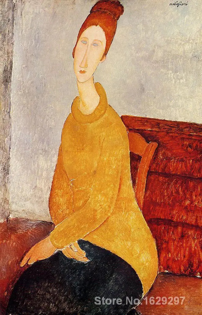 

Yellow Sweater Amedeo Modigliani painting for bedroom decoration High quality