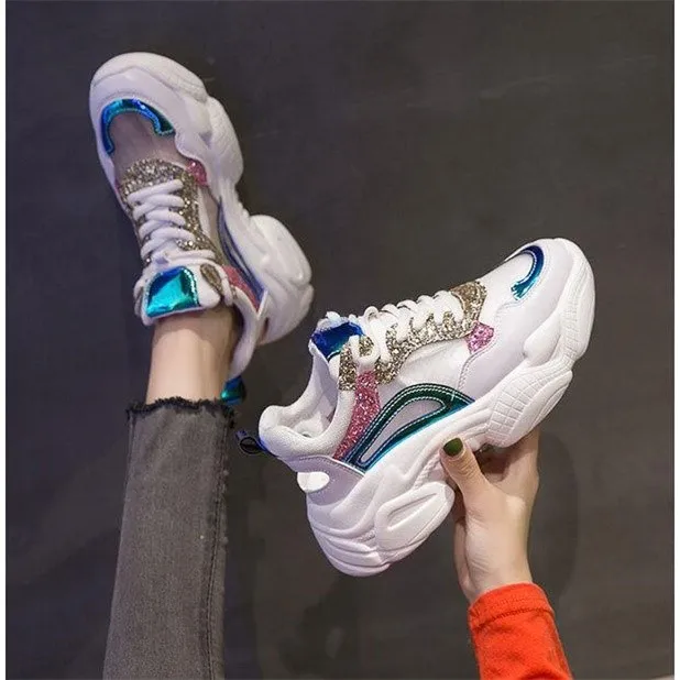 Женская обувь на плоской подошве повседневная с сеткой кроссовки для девочек