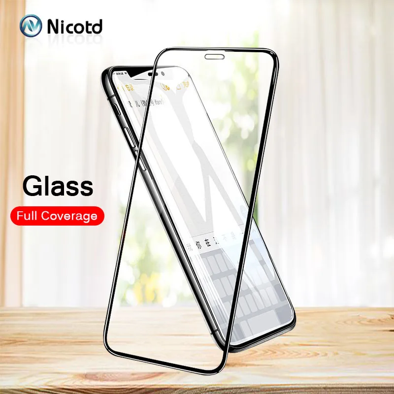Защитное стекло Nicotd закаленное с полным покрытием для iPhone X 8 7 6s 6 plus 4D/5D/6D |