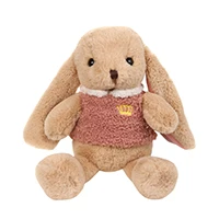 brown Niuniu папа Детские Peluches милые мягкие Животные одежда Костюмы игрушки прекрасный кролик с длинными ушами кукла подарок для девочек детская - Цвет: brown