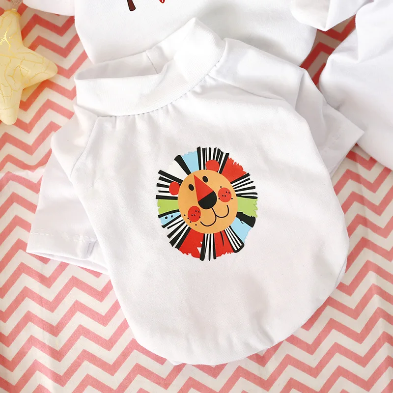 Хлопковая одежда для собак футболка домашних животных мягкий жилет рубашка