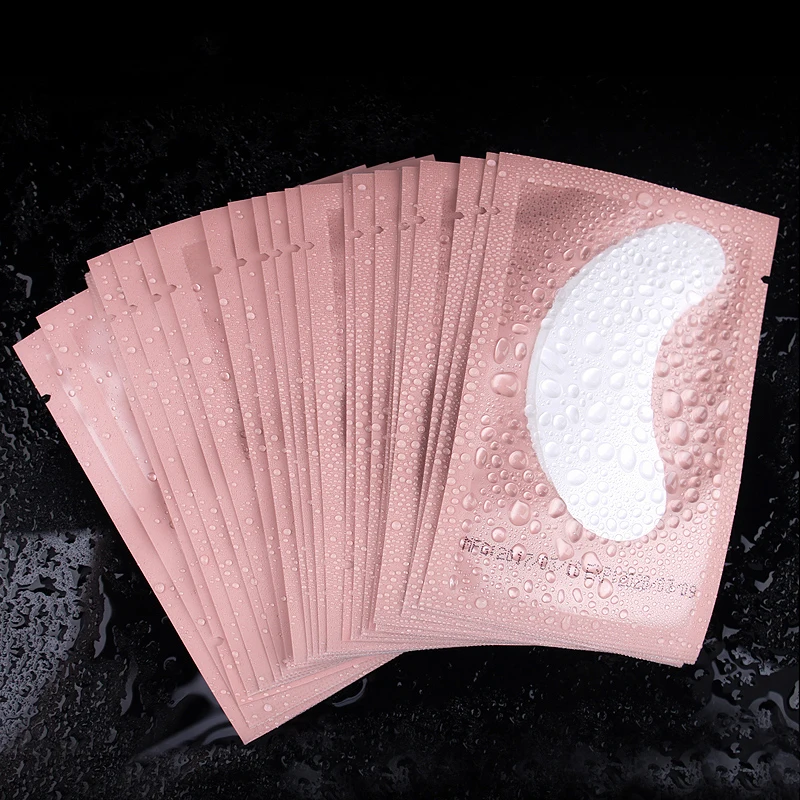 Navina 50pairs Pink Eyelashes White Pearl Film Eyepatches Extension Eye lashes Mask Patches Under Eyepatch for Eyelash | Красота и