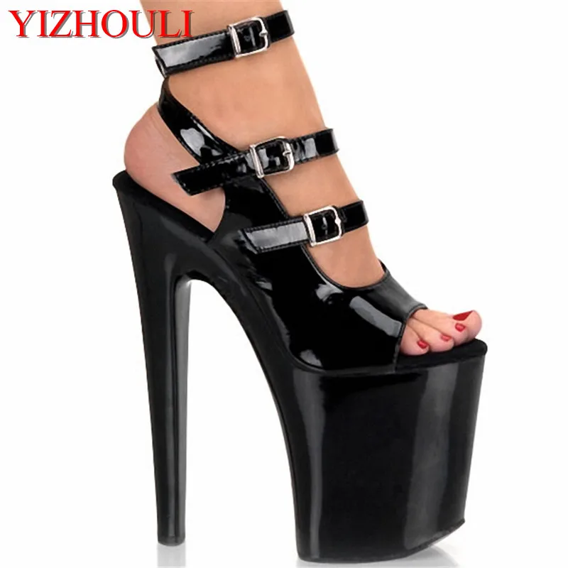 Brand 8 inch sexy performance strip club tie-in high-heeled shoes with 20CM Super High Women's Dance Shoes