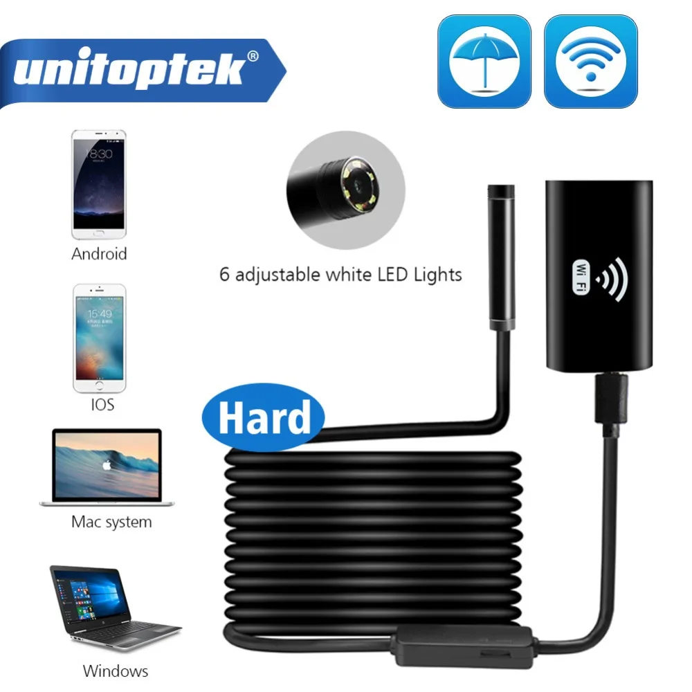 Водонепроницаемый Бороскоп эндоскопическая камера 1 м 2 5 Wi Fi 720P МП|Камеры