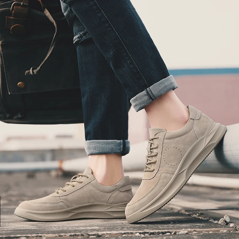 

New Original Men's Skateboarding Shoes High Quality Comfortable Outdoor Sports Sneakers Lace Up Casual Shoes Male Leather Shoes