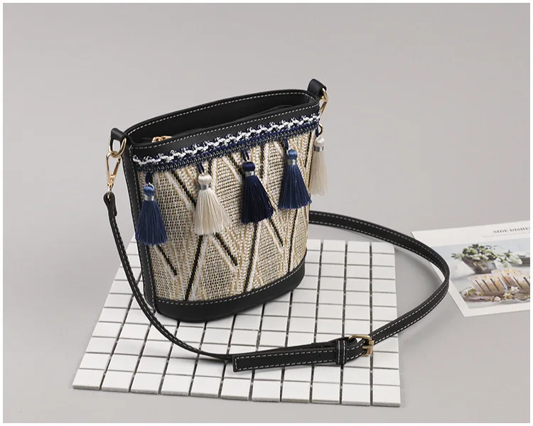 2019 тканая женская сумка через плечо сумочка в богемном стиле летние соломенные
