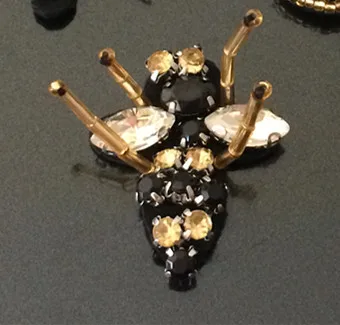 Стразы в виде пчелы стрекозы нашивки с блестками аппликация вышитый бисером