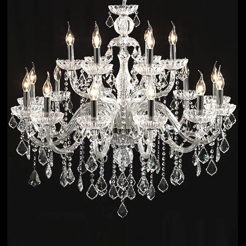 15-18 шт. светодиодные светильники в форме свечи хрустальные люстры для гостиной