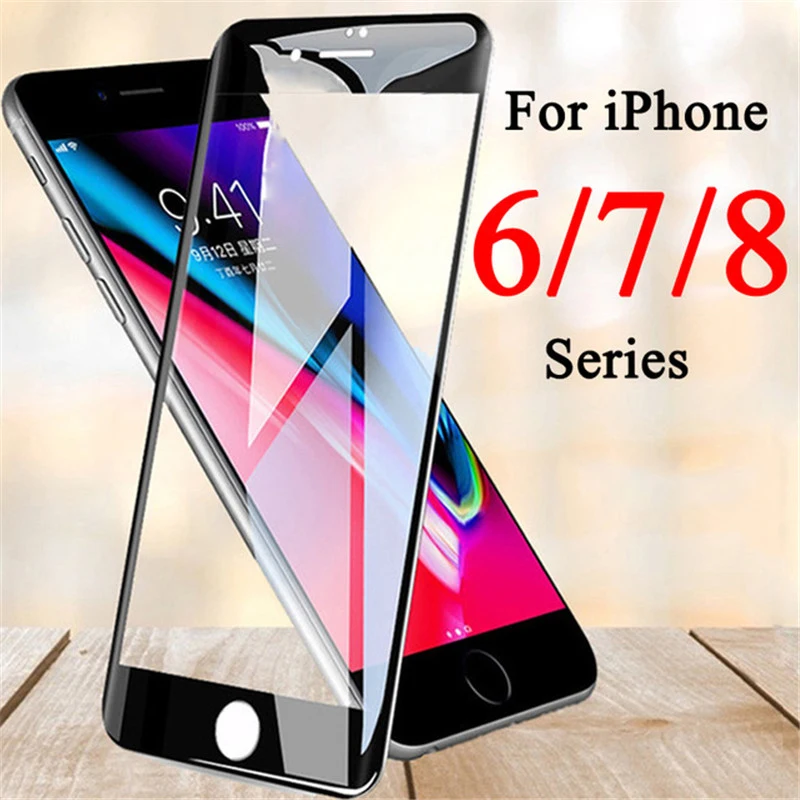 Закаленное стекло 9D для iPhone 8 7 6 8plus 7plus 6plus iPone8 apple Plus защитная пленка|Защитные