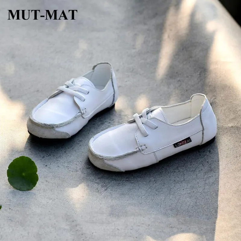 

Children's leather single shoes boys and girls casual shoes fashion shoes show soft white shoes 2019 spring and autumn