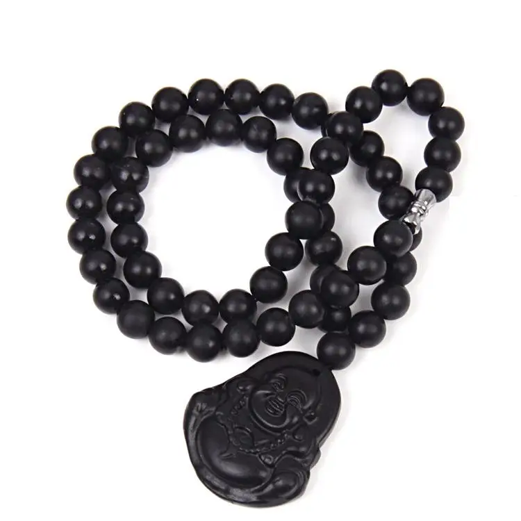 Биянский камень нефритовый бианши черный биан ожерелье резной каменный массажер