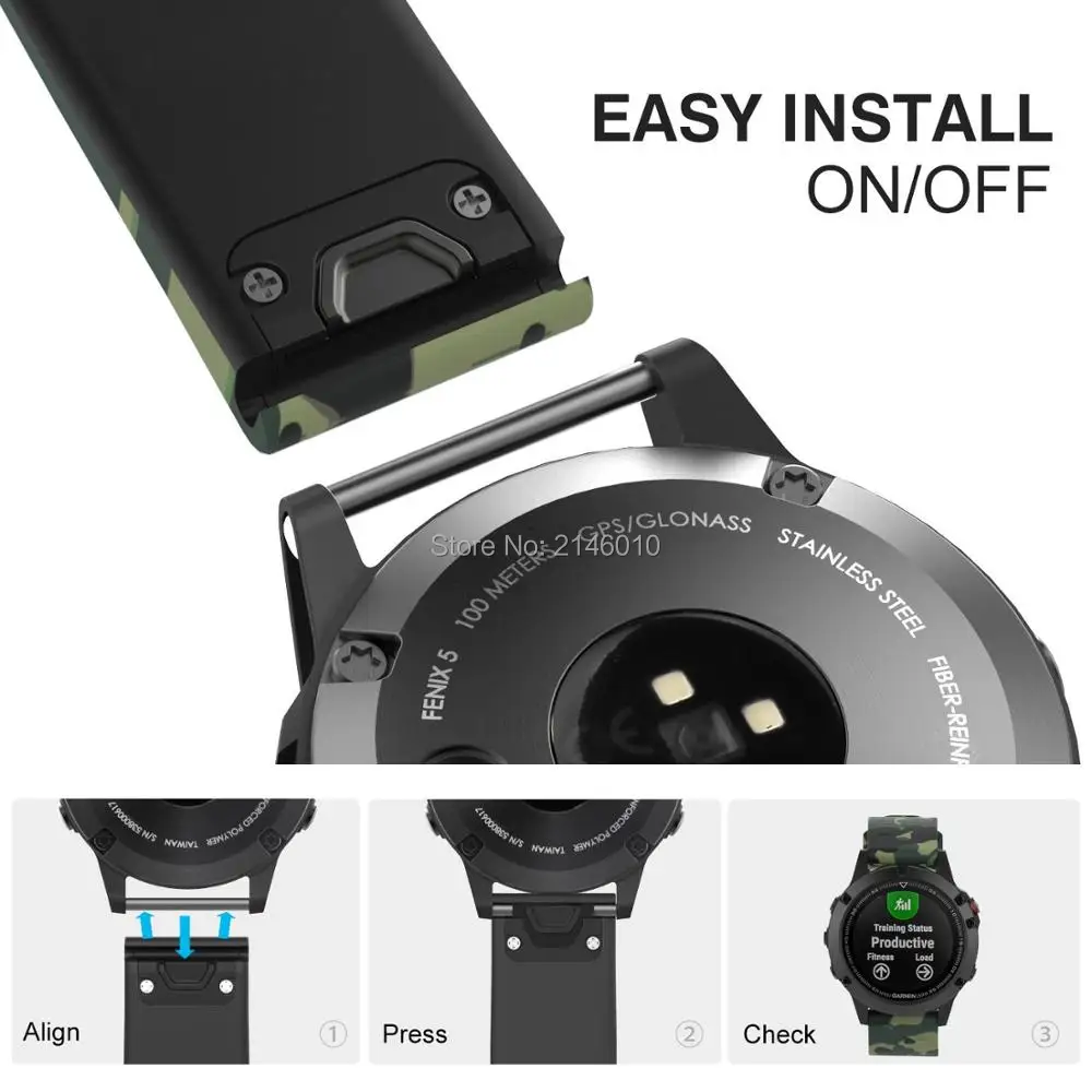 Quick Fit 22 ремешок для часов мягкий силиконовый сменный ремешок для часов Ремешок для Garmin Fenix 5/forerunner 935