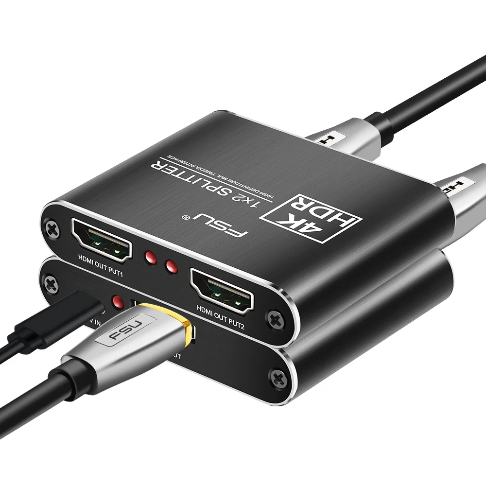 Сплиттер HDMI Full HD 4K видеоконвертер переключатель 1 в 2 выхода усилитель двойной