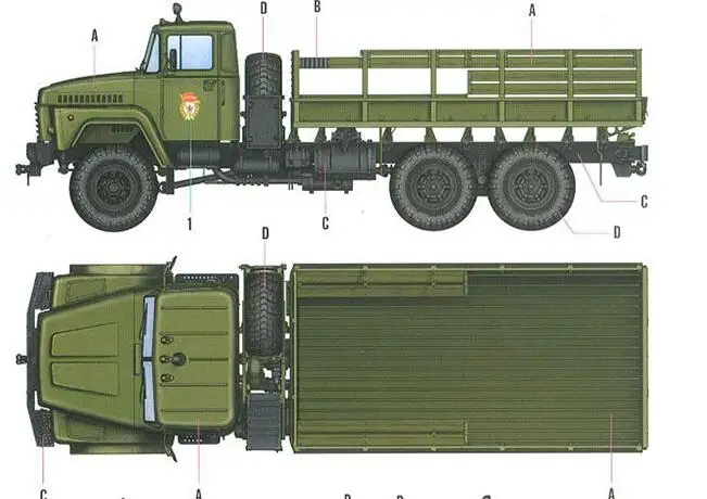 1/35 scale Hobby KingTair Military Off Road assembly Moder Russia KrAZ-260 truck kITS compatible Tamiya | Игрушки и хобби