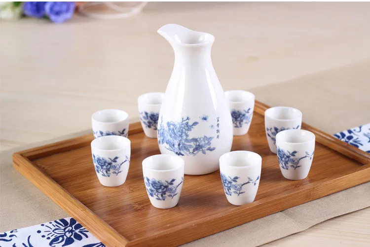 Винтажный набор керамических чашек саке стаканы для спиртных напитков Набор