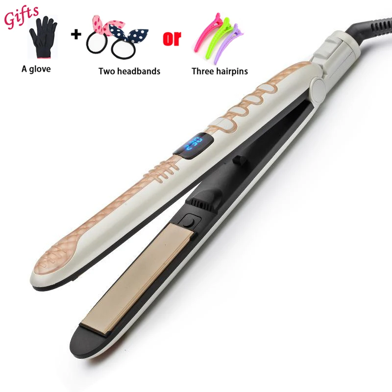 2 IN 1 Professional Hair Straightener Ceramic LED Display Iron Curler Curling Wand Styling Tools B01 | Красота и здоровье