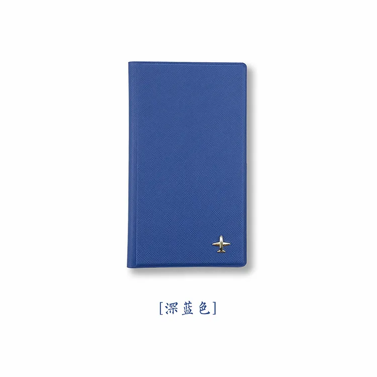 Travel Business Solid Pu Checkbook Long Passport Cover Men Credit Card Holder Case Driver License Tickets Wallet Coin Bag - Цвет: Dark blue