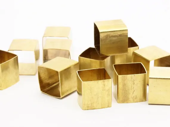 12pcs. Огромные сырые латунные квадратные трубы-Выберите Размер - Цвет: 12x12mm) Bs 1515
