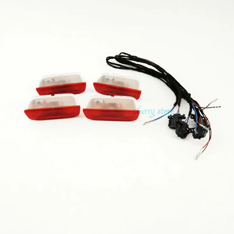 

Новинка 4 шт. дверные сигнальные лампы 1K0 947 411 A + кабели для VW Volkswagen Golf Jetta MK5 6 Passat B6 7 CC Tiguan 3B0 972 702