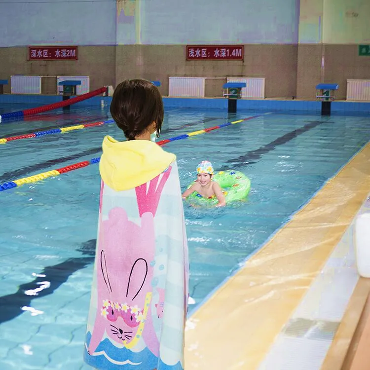 Банное полотенце с капюшоном и рисунком акулы для детей Детский банный халат