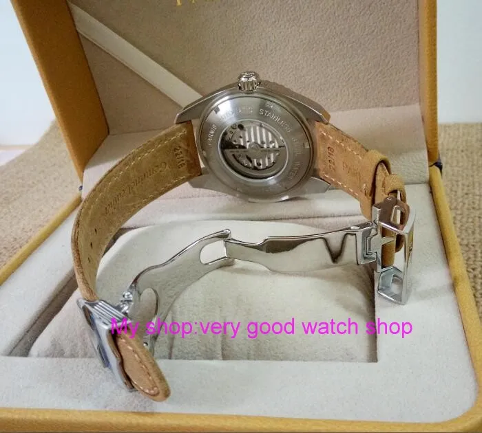 Мужские японские часы с сапфировым стеклом 45 мм 21 ювелирный драгоценный камень