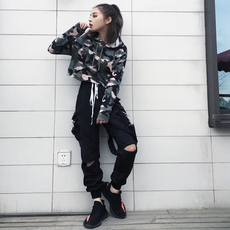 Новинка 2017 Свободные Комбинезоны с большими карманами для подростков на молнии