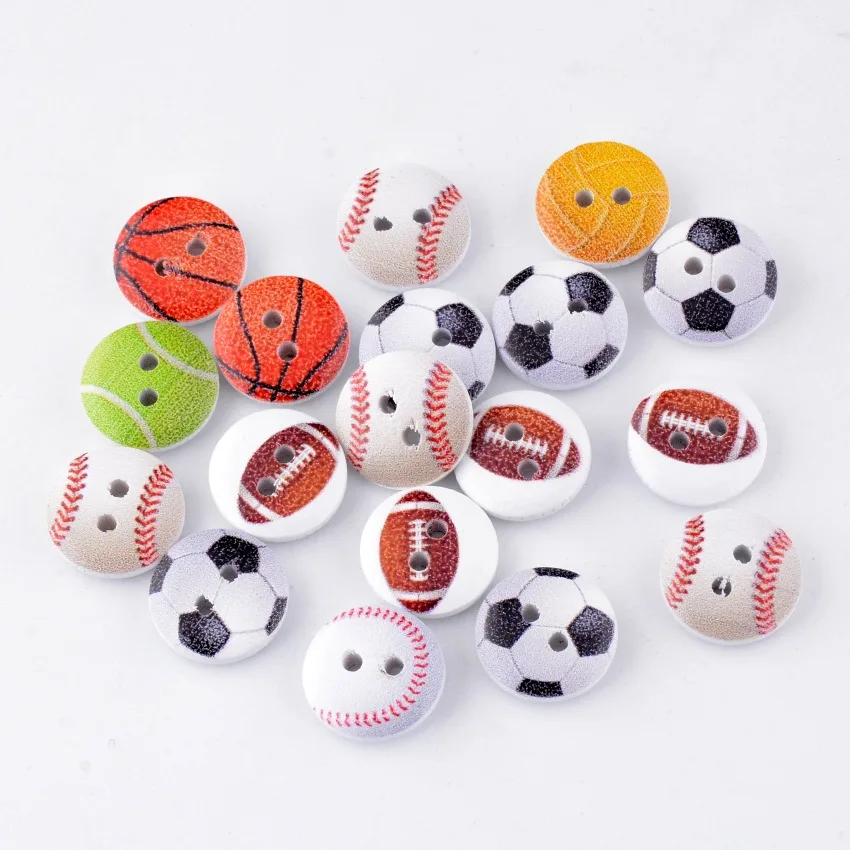 Бесплатная доставка 100 шт. случайный смешанный милый круглый шар Спорт 2