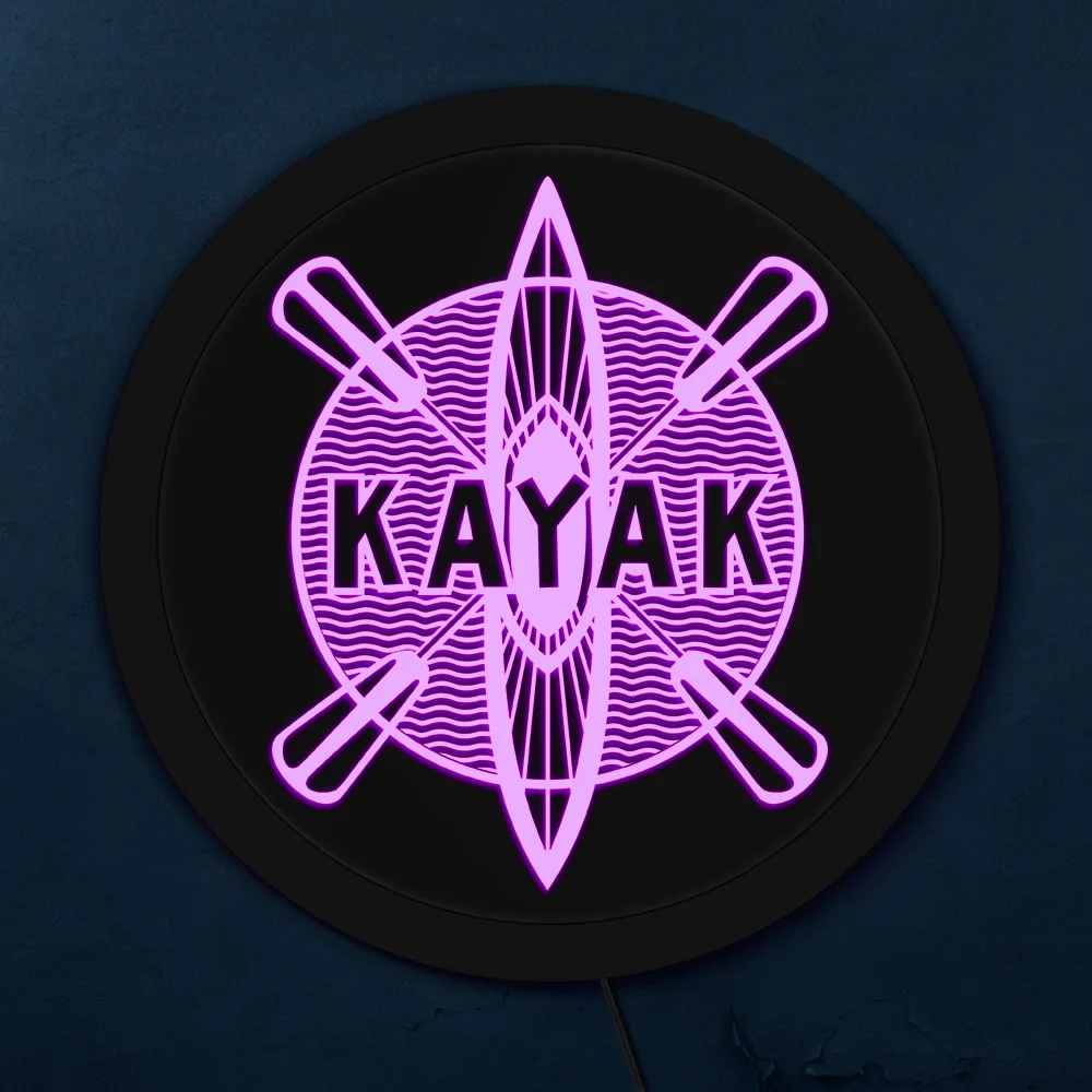Светодиодная неоновая вывеска для каякинга настенная Каяка классный светильник