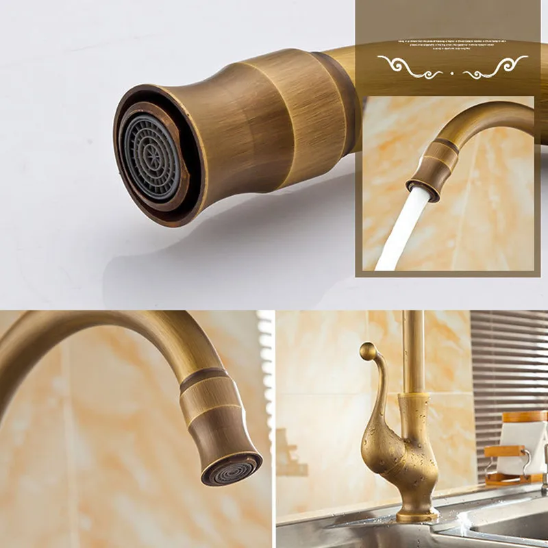 Модный античный кухонный смеситель senduk качественный латунный для раковины в