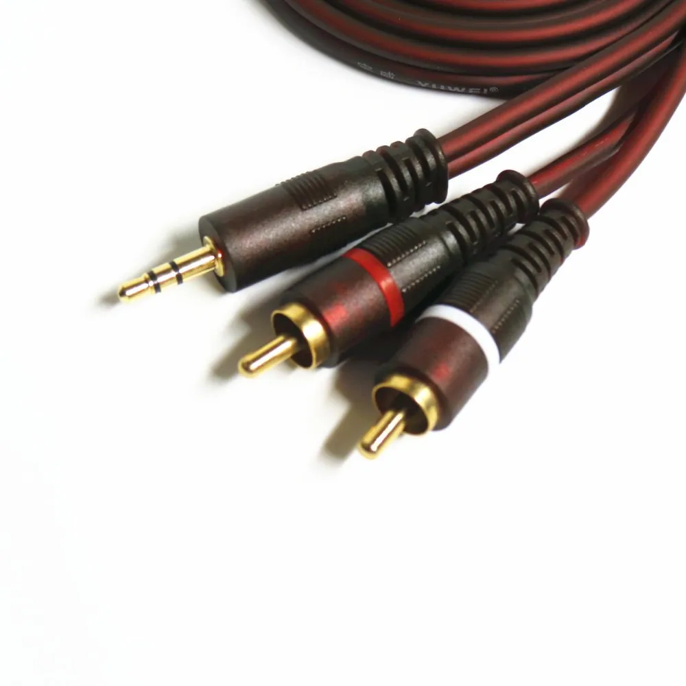 Аудиокабели с разъемом RCA 3 5 мм штекер 2RCA AUX кабели 1 м 2 кабель для Edifer домашнего