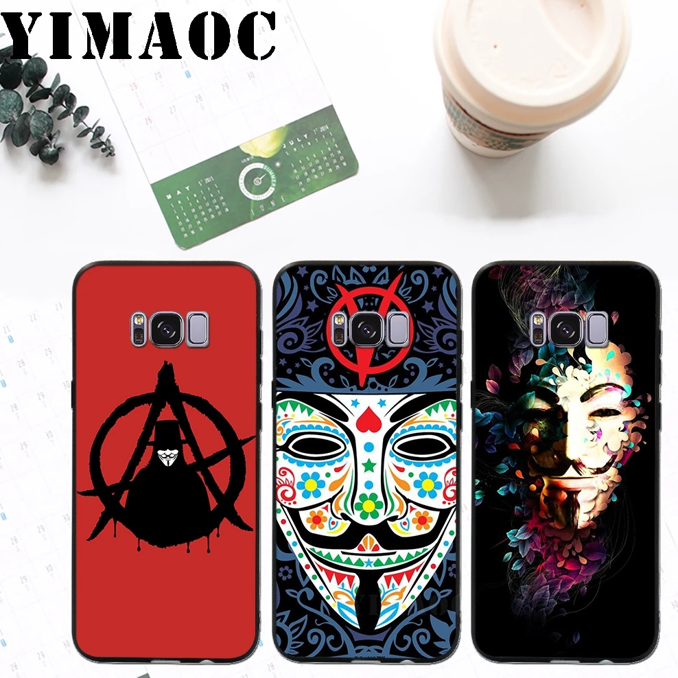 YIMAOC V for Vendetta мягкий силиконовый чехол для Samsung Galaxy A3 A5 A6 плюс 2017 2016 S6 S7 край S8 S9 &amp Note