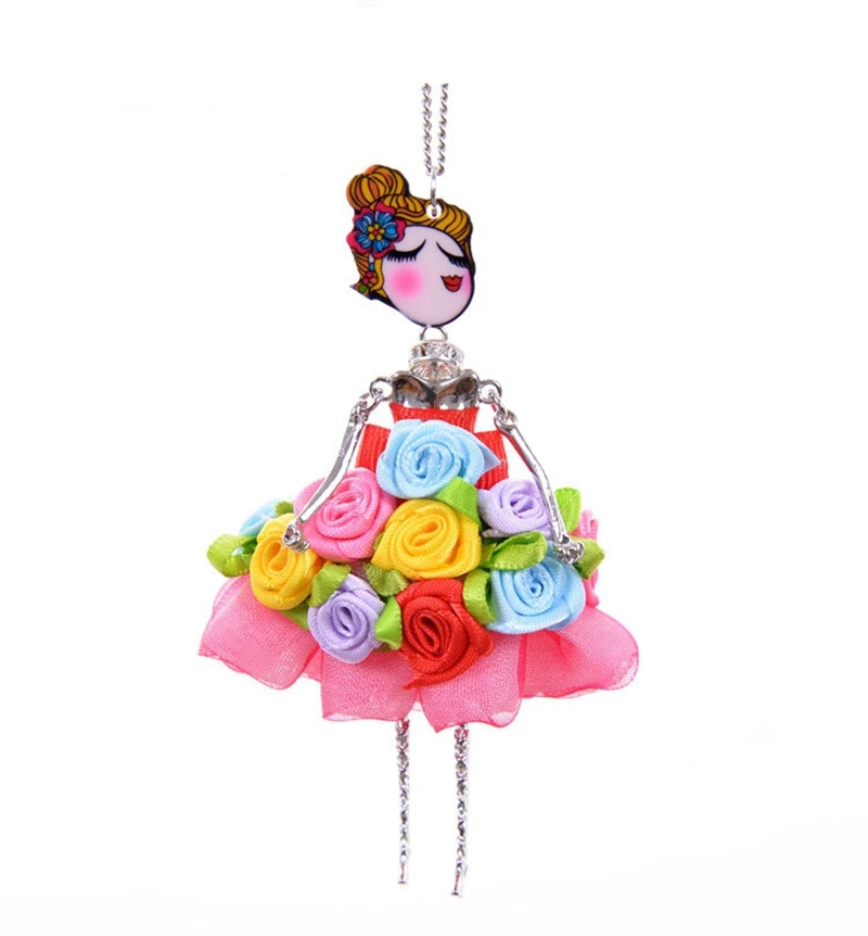 3 вида синее розовое платье с цветами Сказочная кукла для девочек ожерелье свитер