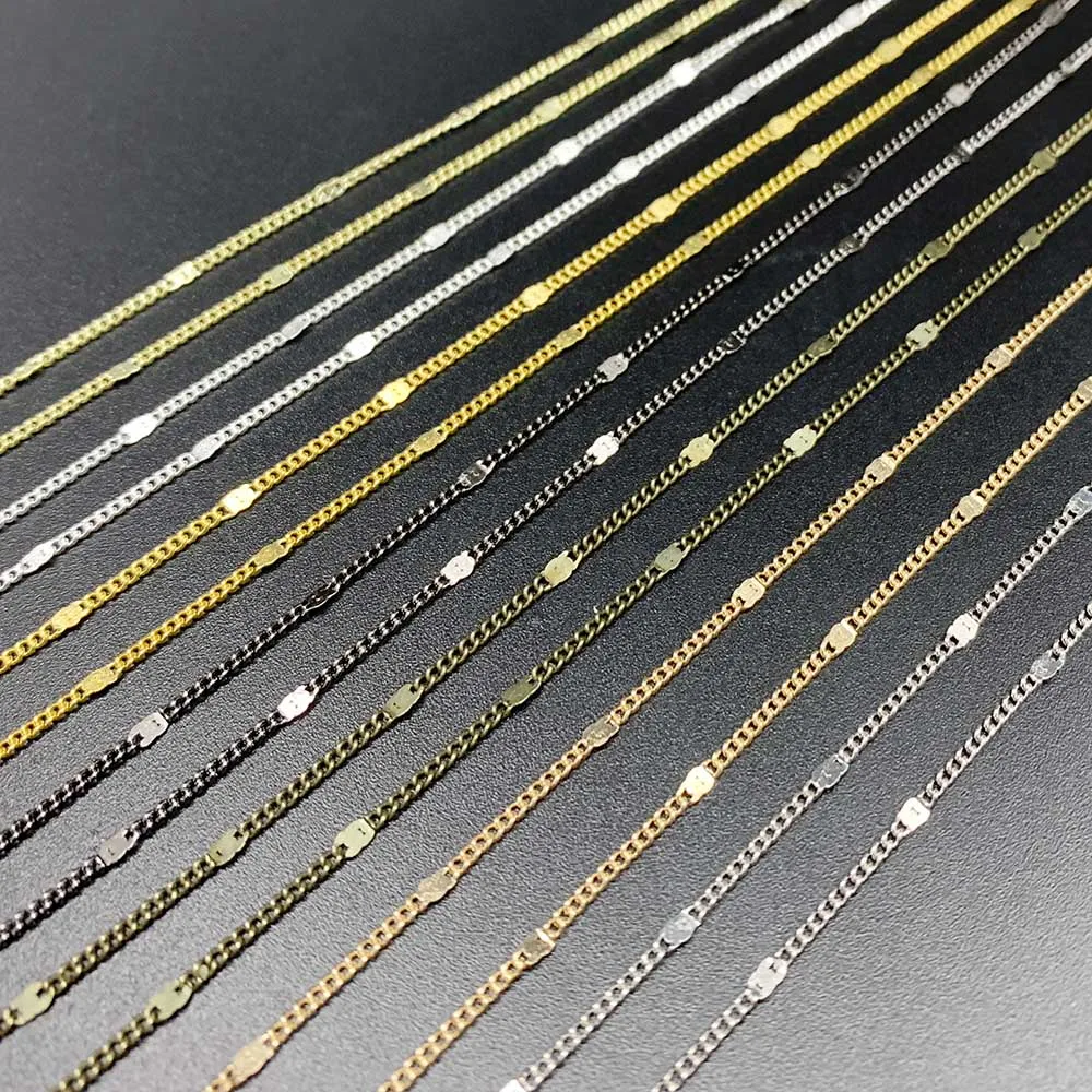 5m 10m/lot Metal Necklace Chains Gold/Bronze For Jewelry Making Findings DIY Necklace Anklets Accessories Bulk Wholesale
