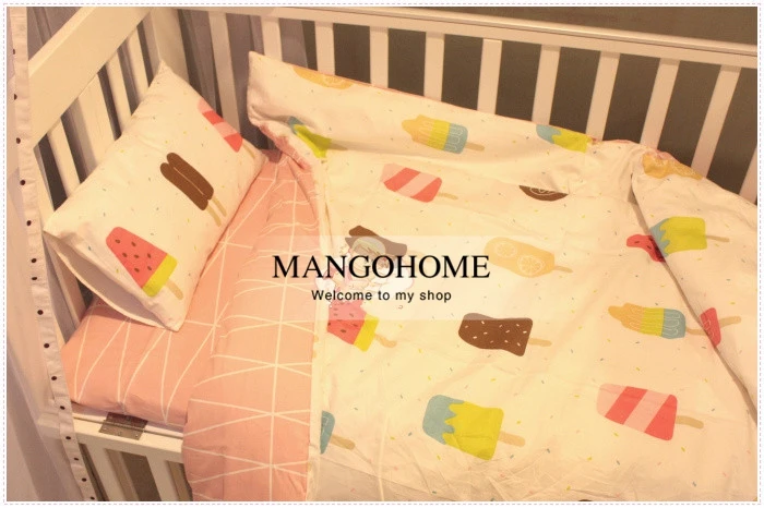 Набор постельных принадлежностей для детской кроватки 3 шт./компл. 100% хлопок