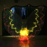 top grade performance belly dance prop women accessories girls led wings light up wing multicolor 36 colors gradient wings
