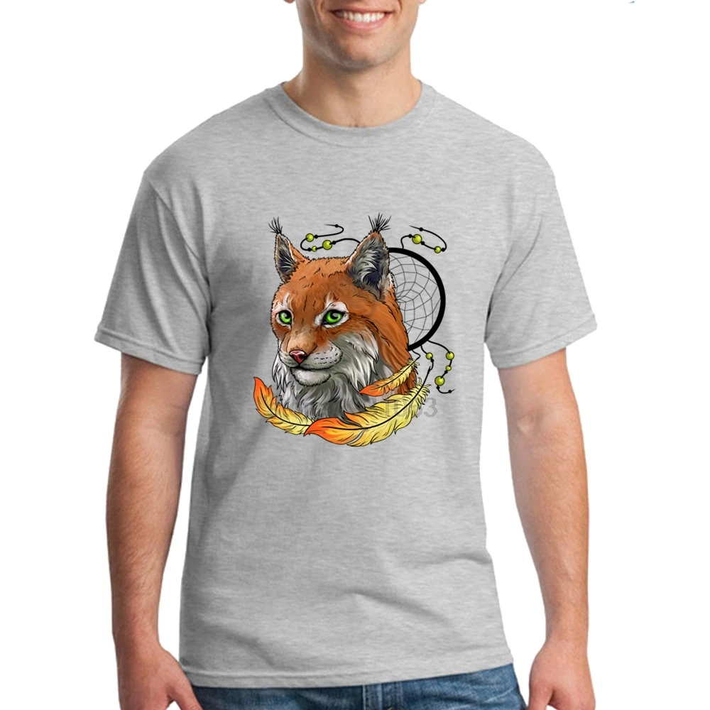 Man T Shirt Indian Lynx Hip Hop Short Sleeve O Neck T-Shirts Camisetas Wholesale Men Crazy TShirtsnovelty bts crop top | Мужская одежда