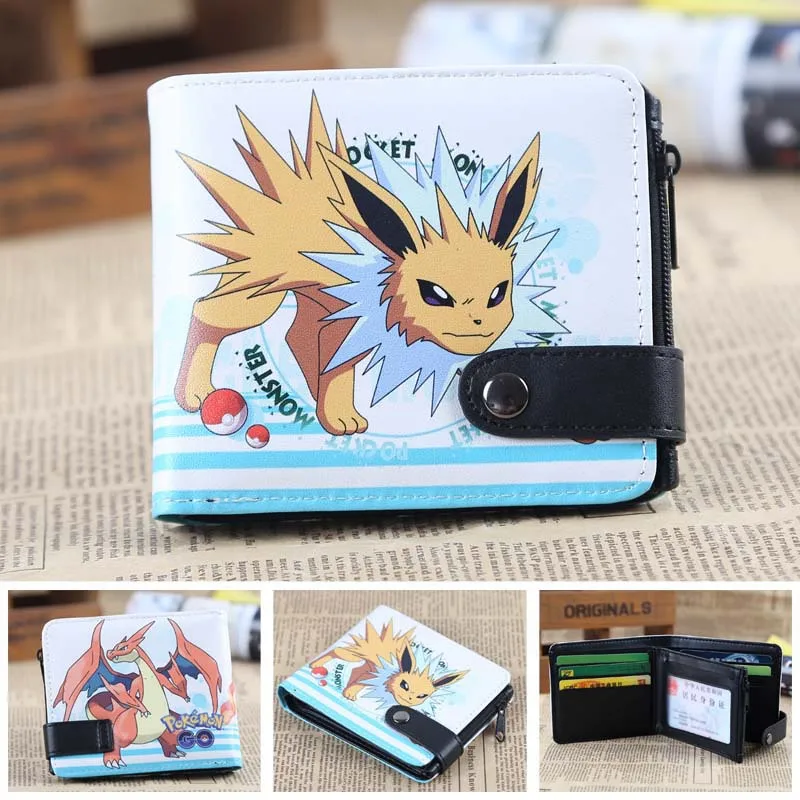 Pokemon-05 Аниме Покемон Пикачу толкает мяч бумажник один кусок Law Наруто Мой сосед Тоторо смерти Примечание L кнопка короткий кошелек косплей мультфильм - Цвет: Pokemon-05