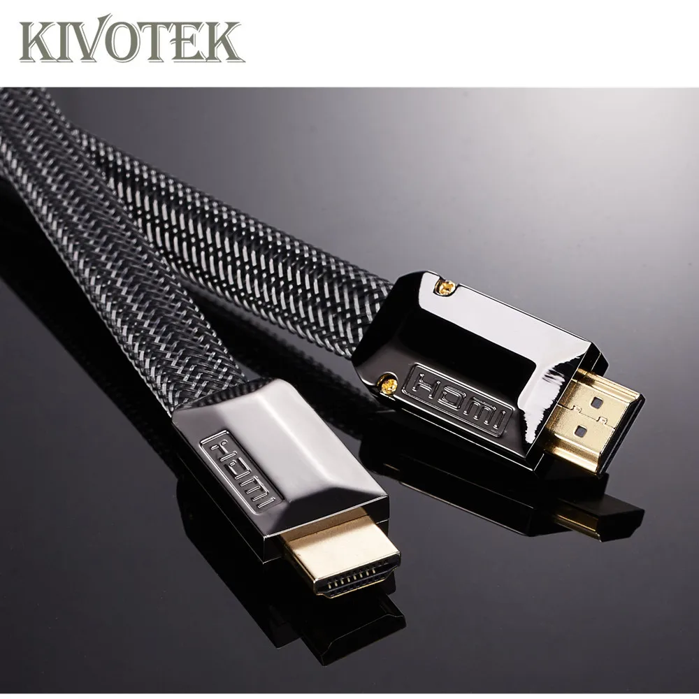 KIVOTEK 2 шт./лот HDMI к Hdmi кабель hdmi 0 4k 3D 60FPS для HD TV LCD ноутбука PS3 проектор компьютера kable
