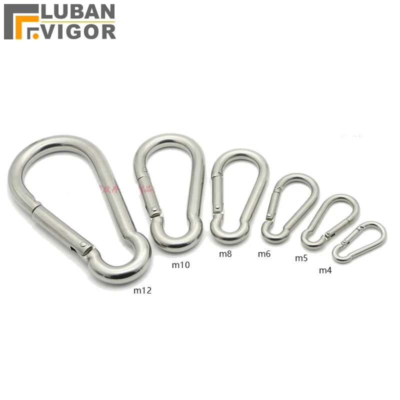 Быстрая Пряжка из нержавеющей стали 304 безопасный пружинный крючок для