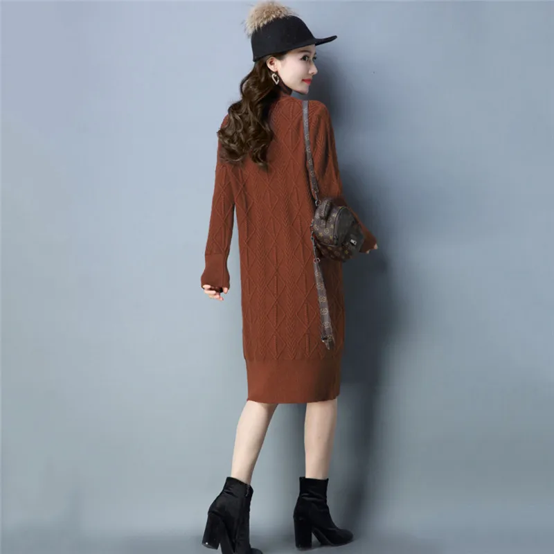 2018 новое платье в натуральную Украину Vestido Longo женское свитер с высоким