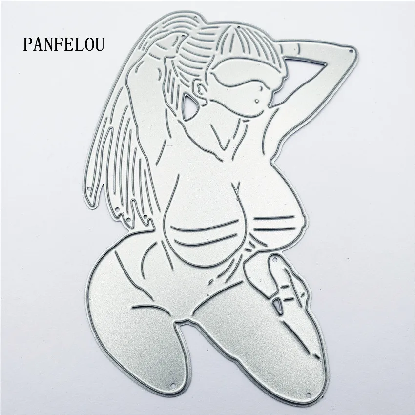PANFELOU Beach girl Скрапбукинг DIY Хэллоуин тиснение форма в виде карты бумаги штамповки