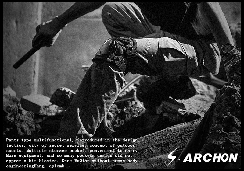 S. ARCHON M3 хлопковые водонепроницаемые армейские брюки-карго мужские повседневные с большим карманом дышащие военные брюки с эластичным поясом тактические брюки
