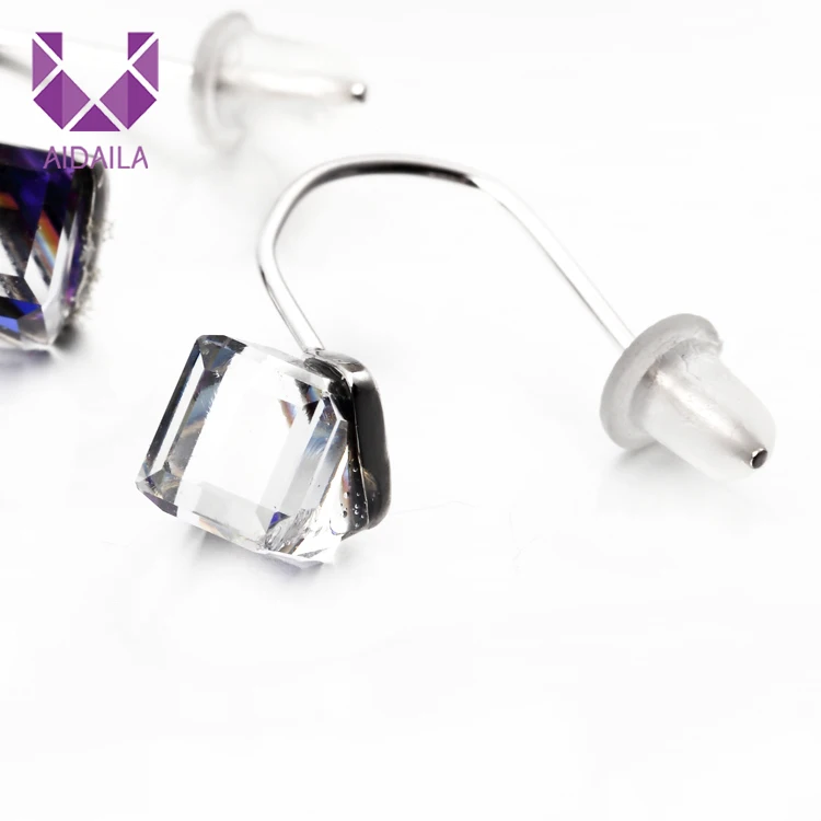Small Cute Dangle Drop Earrings for Ladies with Big Cubic Zirconia Zircon Simple Design CZ | Украшения и аксессуары