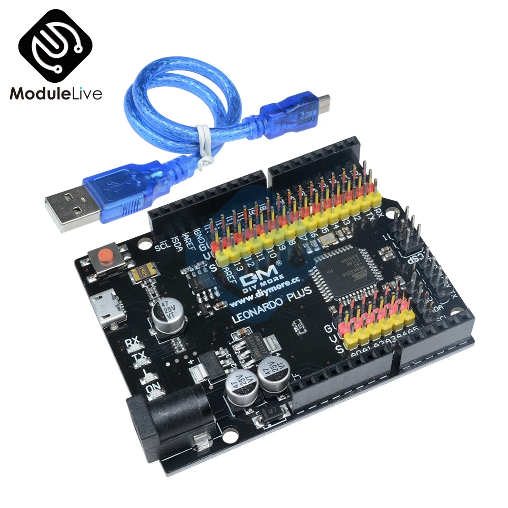 Макетная плата Leonardo R3 Plus Mcrocontroller модуль защиты I/O ATmega32U4 Pro Micro 5 в SPI IIC для Arduino