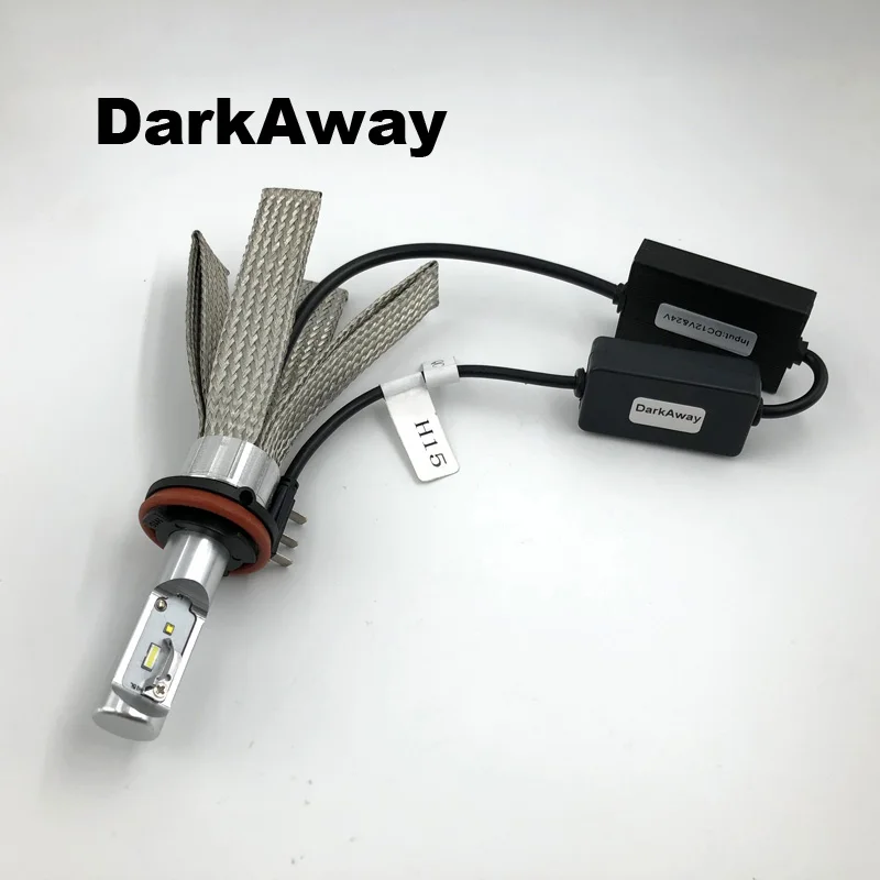DarkAway Canbus H15 Светодиодный фонарь без ошибок, Автомобильный светодиодный фонарь H15 лампа дальнего света 40 Вт 5600лм 6000 К белый IP67