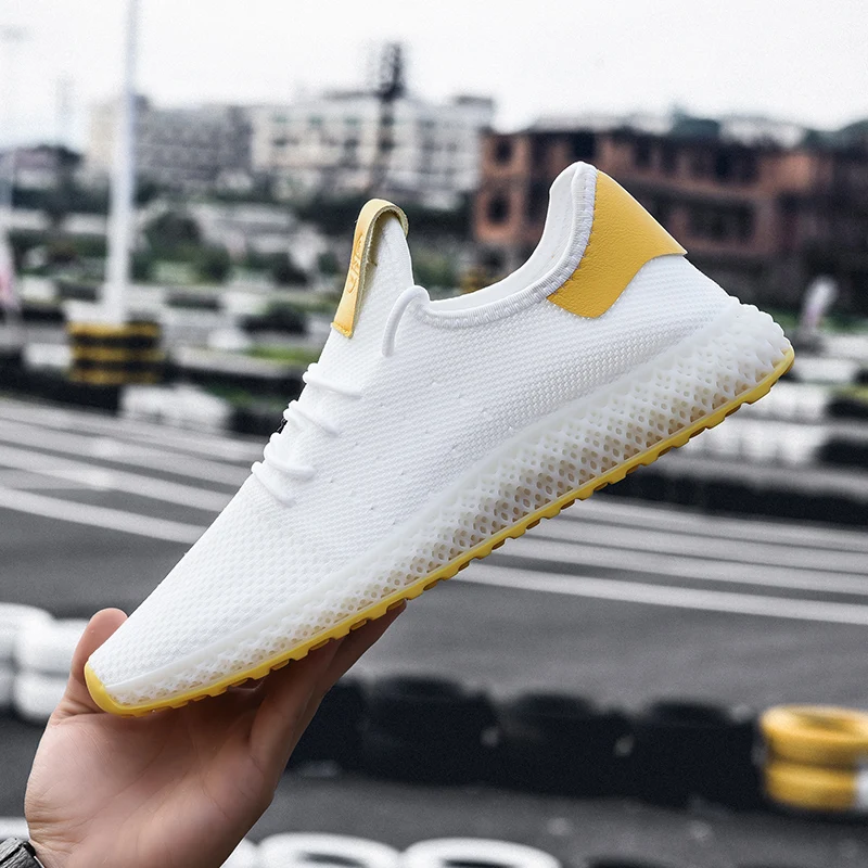 Спортивная обувь для мужчин Легкая спортивная белые мужские s кроссовки дышащая